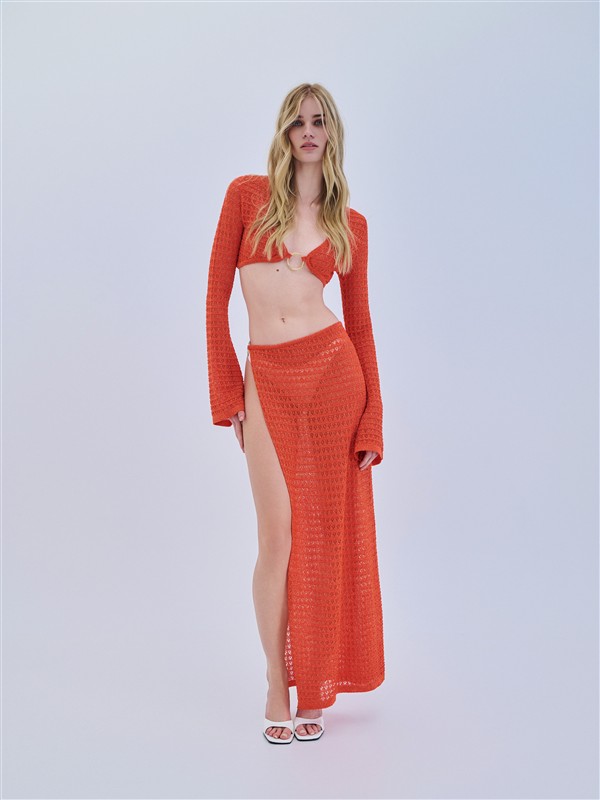 COMBOS 016 SKIRT MAXI LUREX RING ORANGE